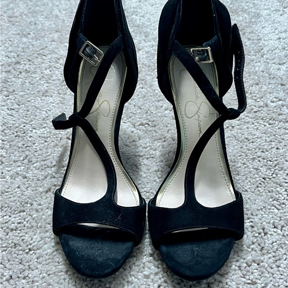 Jessica Simpson T strap formal heels. Worn 5 times - Picture 2 of 4